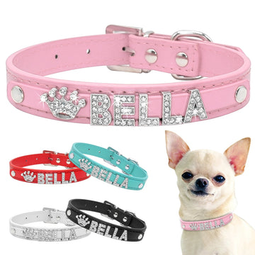 Bling Rhinestone Puppy Dog Collars